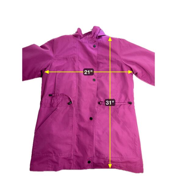 Serbin Sport Fuchsia Anorak Jacket Removable Fleece Liner Womens Size Small S - Picture 11 of 12